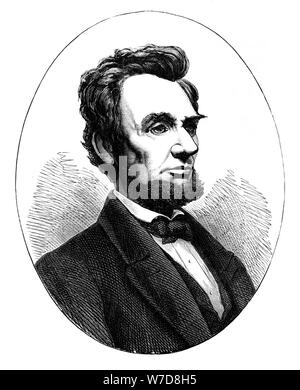 Abraham Lincoln (1809-1865), Präsident der USA zu werden. Artist: Unbekannt Stockfoto