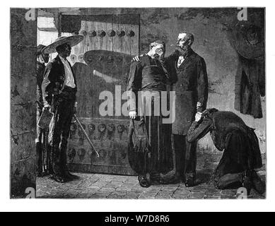 Die letzten Augenblicke des Kaiser Maximilian, 1867, (19. Jahrhundert). Artist: Unbekannt Stockfoto