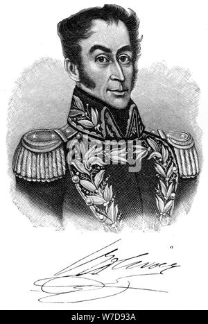 Simon Bolivar, 19. Jahrhundert Südamerikanischen revolutionären Führer, (1901). Artist: Unbekannt Stockfoto