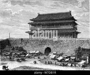 Tor des Himmlischen Friedens, Peking, China, 19. Artist: C Laplante Stockfoto