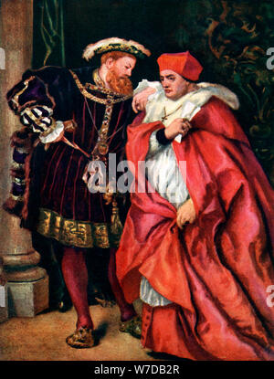 "Heinrich VIII. und Kardinal Wolsey', c 1888, c 1920). Artist: Sir John Gilbert Stockfoto