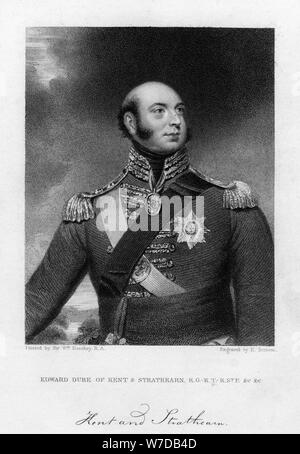 Prince Edward Augustus (1767-1820), Herzog von Kent und Strathearn, 19. Artist: E Scriven Stockfoto