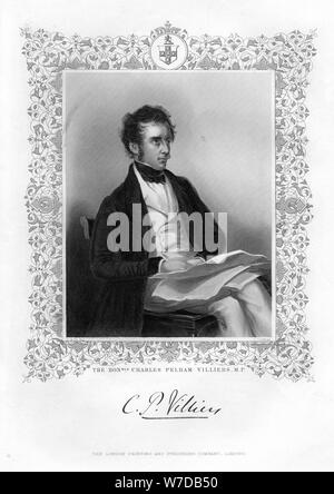 Charles Pelham Villiers (1802-1898), britischer Jurist und Politiker aus dem 19. Jahrhundert. Artist: J Cochran Stockfoto