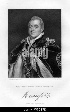 Henry Charles Somerset, Herzog von Beaufort, 1829. Artist: Thomas Phillips Stockfoto