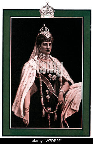 Alexandra von Dänemark (1844-1925), Königin, König Edward VII., 1902-1903. Artist: Unbekannt Stockfoto
