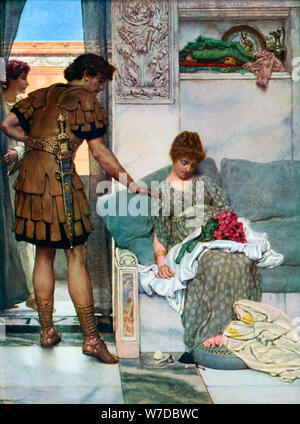 "Ein stiller Gruß", 1908-1909. Künstler: Sir Lawrence Alma-Tadema Stockfoto