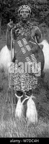 Zulu Chief, 1926. Artist: Unbekannt Stockfoto