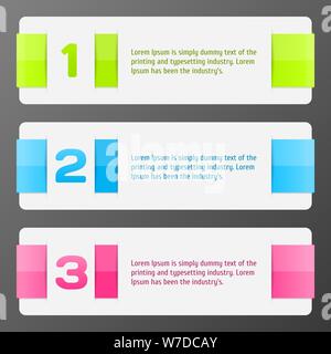 Set aus bunten Vektor Banner. Stock Vektor