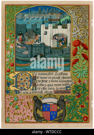 Der Tower von London, London Bridge, c 1500, c 1901). Artist: Unbekannt Stockfoto