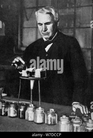 Thomas Alva Edison, amerikanischer Erfinder und Geschäftsmann, 1926. Artist: Unbekannt Stockfoto