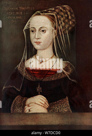 Elizabeth Woodville (1437-1492), 1463. Artist: Unbekannt Stockfoto
