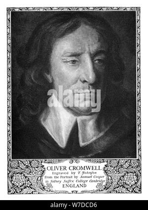 Oliver Cromwell (1599-1658), Lord Protector von England, 1899. Schöpfer: T Johnson. Stockfoto