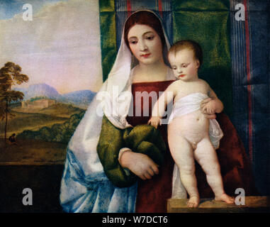 "Die Zigeuner Madonna', c 1510, (1937). Artist: Tizian Stockfoto