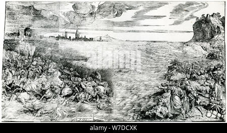 "Vernichtung Pharaos Host im Roten Meer", 1549, (1937). Artist: Domenico dalle Greche Stockfoto