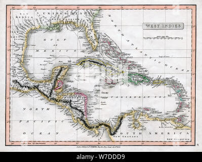 Eine Karte der West Indies, 1808 Künstler: C Smith Stockfoto