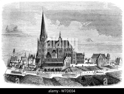 Abtei von Saint-Denis, Ende 16. Jahrhundert (1849). Artist: Unbekannt Stockfoto
