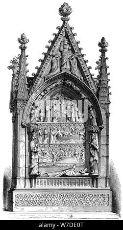 Grab von Dagobert I (603-689), merowingische König, Basilisque Saint-Denis, 1849. Artist: Unbekannt Stockfoto