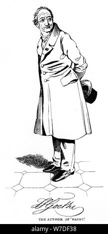 Johann Wolfgang von Goethe, deutscher Dichter, Dramatiker und Wissenschaftler, c 1830. Artist: Unbekannt Stockfoto