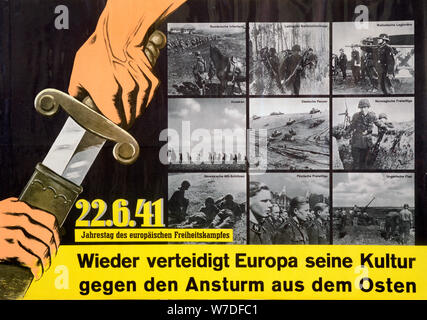 Deutsche anti-kommunistische Propaganda Poster, c 1941 - c 1945. Artist: Unbekannt Stockfoto