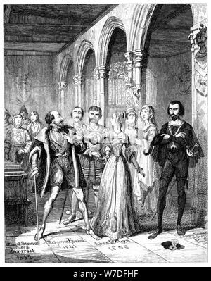 Anne Boleyn (1507-1536) und Edward Seymour (1506-1552), aus dem 19. Jahrhundert. Artist: George Cruikshank Stockfoto