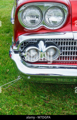 Wedel Details auf einem alten amerikanischen Oldtimer Stockfoto