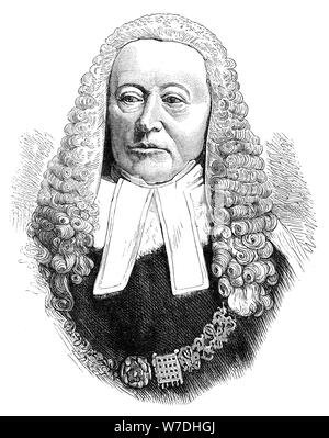 Sir Alexander Cockburn, Lord Chief Justice von England, (Ende 19. Jahrhundert). Artist: Unbekannt Stockfoto