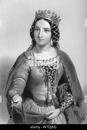 Anne von Warwick (1456-1485), Königin von König Richard III., 1851. Artist: Unbekannt Stockfoto