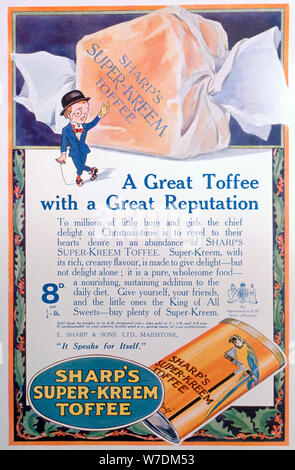 Anzeige für die Sharp Super-Kreem Toffee, 1922. Artist: Unbekannt Stockfoto