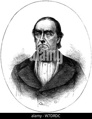 Lewis Cass, Amerikanischer Soldat, Staatsmann und Historiker, (c 1880). Artist: Unbekannt Stockfoto