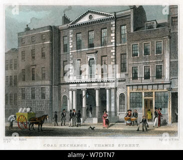 Kohle Exchange, Thames Street, City of London, 1830. Artist: R Acon Stockfoto