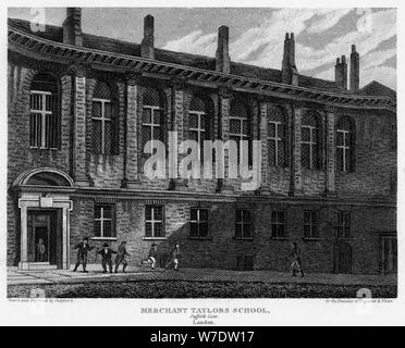 Merchant Taylors Schule, Suffolk Lane, City of London, 1815. Artist: Sheppard Stockfoto