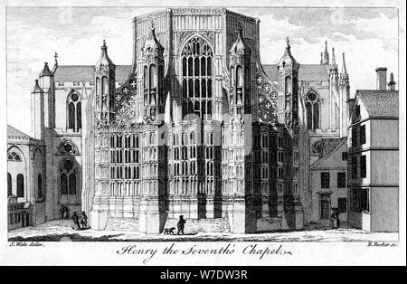 Henry VII Kapelle, Westminster Abbey, London, 18. Jahrhundert Künstler: Edward Rooker Stockfoto