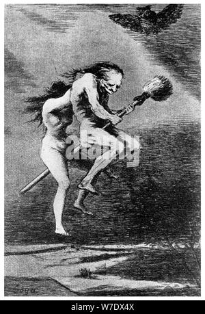 Hexenjagd: Hexen, c 1799 (1956). Artist: Unbekannt Stockfoto