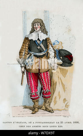 Gaston, Duc d'Orléans, Befehlshaber der Armeen unter Ludwig XIII. von Frankreich, 1882-1884. Artist: Unbekannt Stockfoto