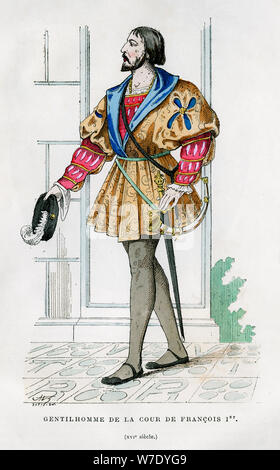 Herren des Gerichts Franz I. von Frankreich, 16. Jahrhundert (1882-1884). Artist: Petit Stockfoto