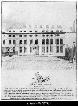 Cleveland House von St James's, London, 1799 (1907). Artist: Unbekannt Stockfoto