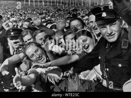 "Die deutschen Bauern grüßen ihre Führer', Bückeberg, Deutschland, 1935. Artist: Unbekannt Stockfoto