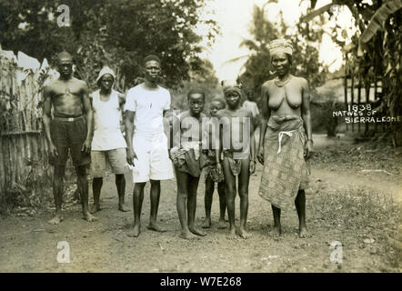Die lokale Bevölkerung, Sierra Leone, 20. Artist: Unbekannt Stockfoto