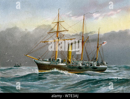 HMS 'Nymphe', Royal Navy Sloop, c 1890 - c 1893. Artist: Unbekannt Stockfoto