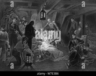 Der Tod von Admiral Lord Nelson, 1805 (c 1857). Artist: J Rogers Stockfoto