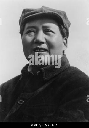 Mao Zedong, Chinesische Kommunistische Revolutionäre und Führer, c 1950 s (?). Artist: Unbekannt Stockfoto