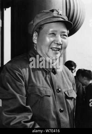 Mao Zedong, Chinesische Kommunistische Revolutionäre und Führer, c 1960 s (?). Artist: Unbekannt Stockfoto