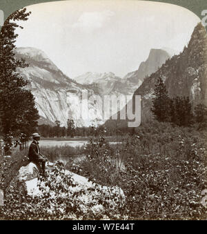 Norden Dome, Half Dome und Wolken Rest, Yosemite Valley, Kalifornien, USA, 1902. Artist: Underwood & Underwood Stockfoto