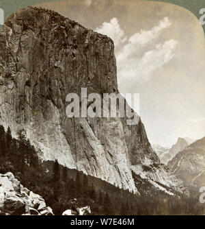 El Capitan und Half Dome, Yosemite Valley, Kalifornien, USA, 1902. Artist: Underwood & Underwood Stockfoto