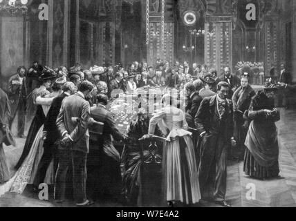 "Rien ne va plus", das Glücksspiel Zimmer im Monte Carlo, Monaco, 1890. Artist: Unbekannt Stockfoto