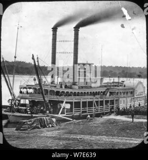 Northern Line Paket Firma Raddampfer "Lake Superior", USA, c 1870 s (?). Artist: Unbekannt Stockfoto