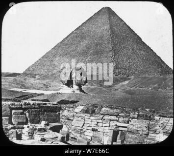 Große Sphinx von Gizeh, Ägypten, c 1890. Artist: Newton & Co. Stockfoto