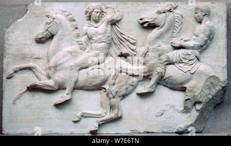 Teil der Elgin Marbles vom Parthenon, 5. Jahrhundert v. Chr.. Artist: Unbekannt Stockfoto