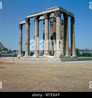 Tempel des Olympischen Zeus in Athen, 2. vorchristlichen Jahrhundert. Artist: Unbekannt Stockfoto