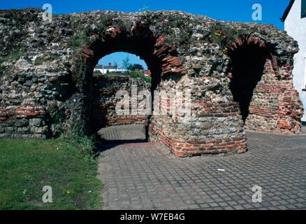 Die Balkearne Tor in Colchester, 1. Jahrhundert. Artist: Unbekannt Stockfoto